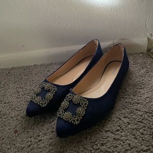 Bamboo navy flats